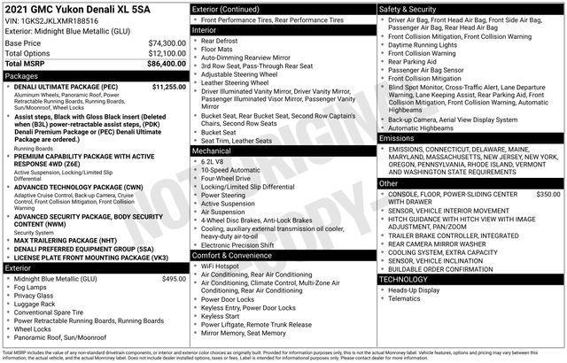 2021 GMC Yukon XL Vehicle Photo in DANBURY, CT 06810-5034