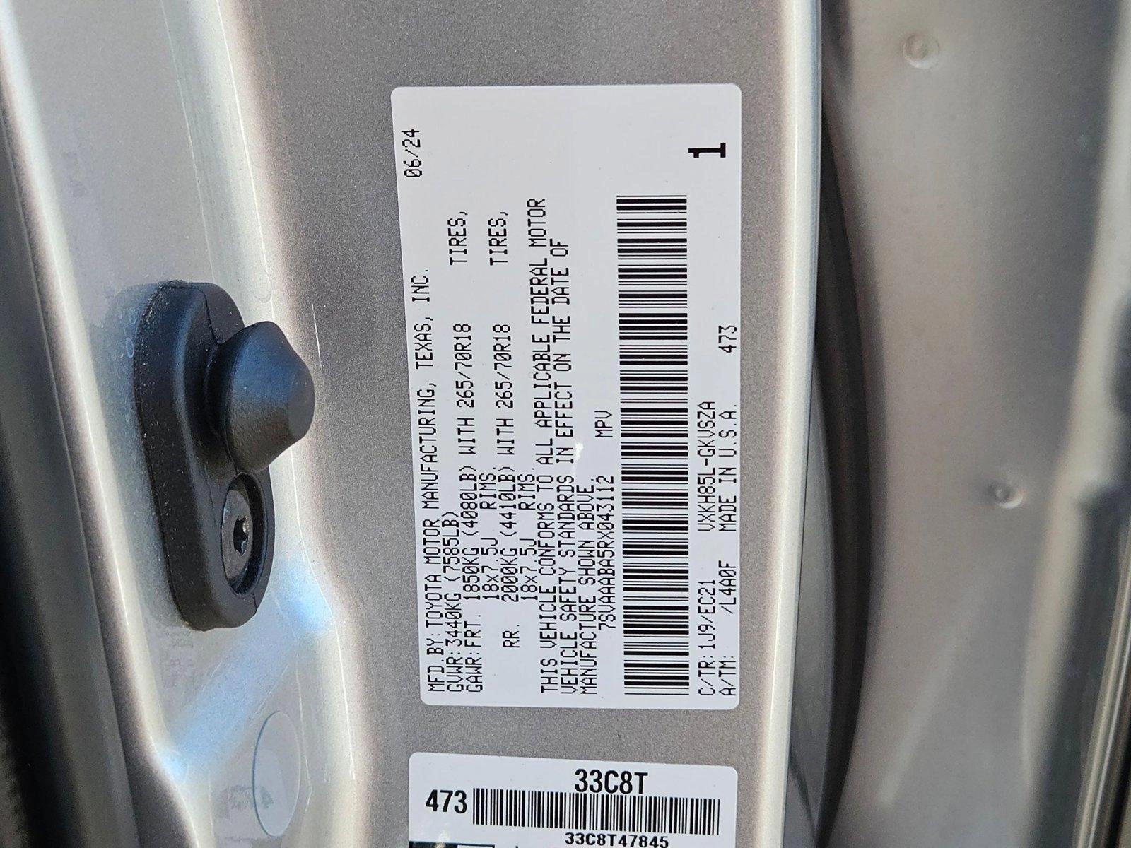 2024 Toyota Sequoia Vehicle Photo in GILBERT, AZ 85297-0446