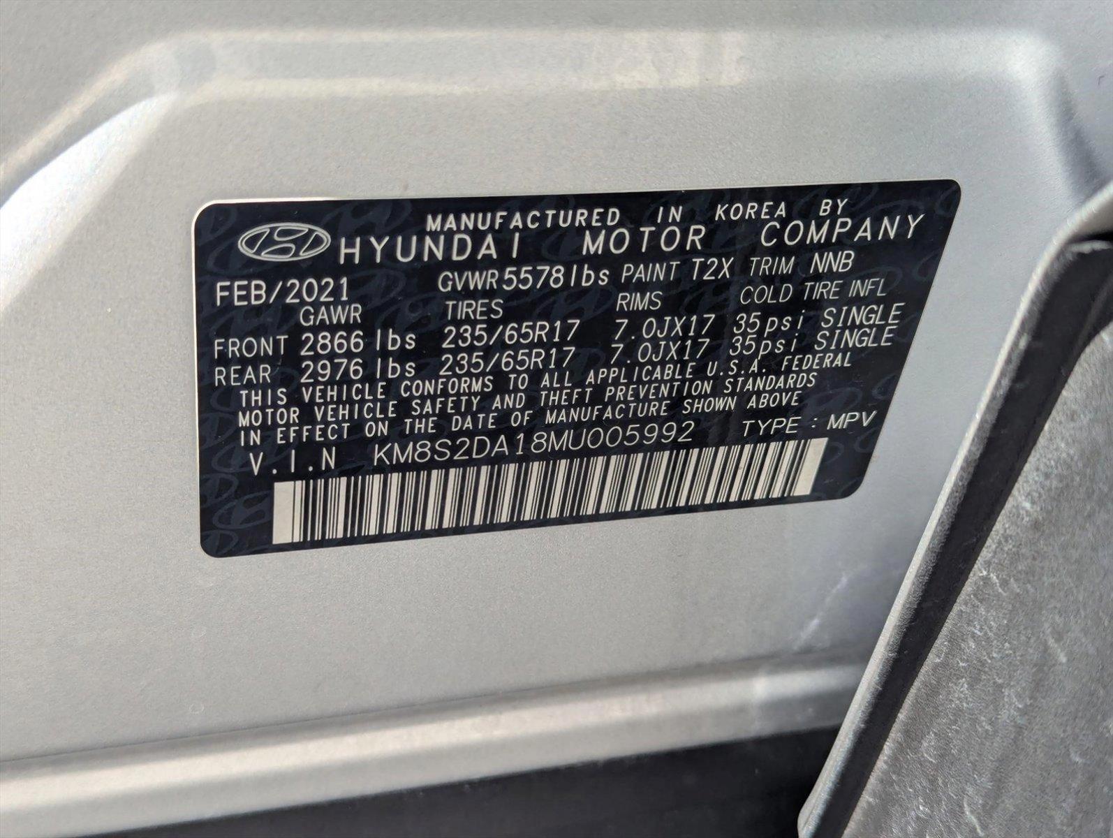 2021 Hyundai SANTA FE Hybrid Vehicle Photo in Davie, FL 33331