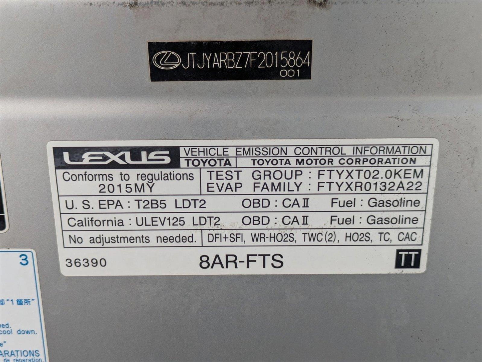 2015 Lexus NX Turbo Vehicle Photo in Tustin, CA 92782