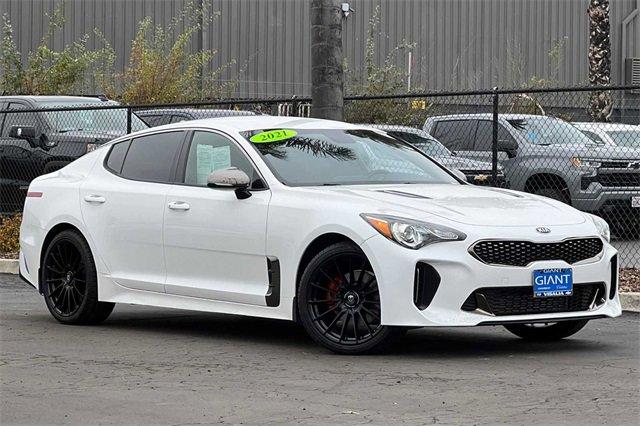 Used 2021 Kia Stinger GT-Line with VIN KNAE15LA7M6088162 for sale in Visalia, CA