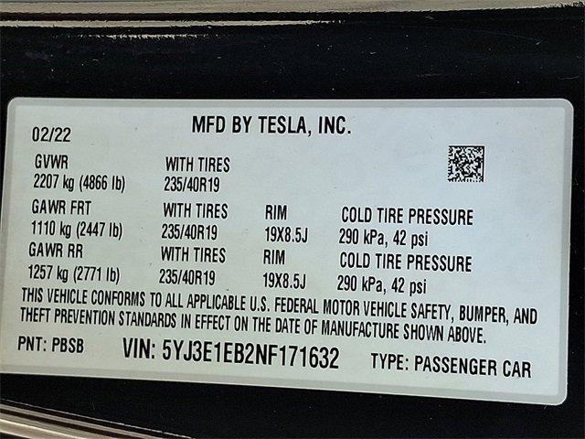 2022 Tesla Model 3 Vehicle Photo in LANCASTER, PA 17601-0000