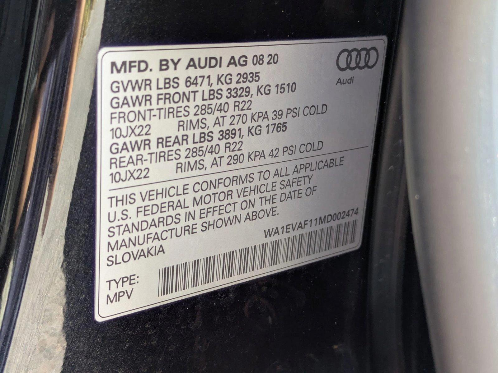 2021 Audi Q8 Vehicle Photo in Sarasota, FL 34231