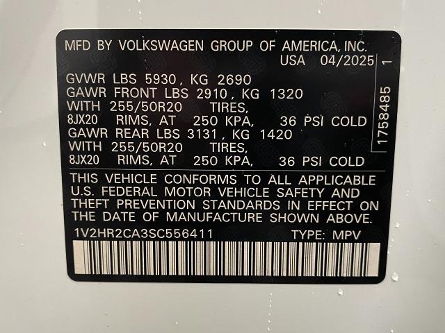2025 Volkswagen Atlas Vehicle Photo in Appleton, WI 54913