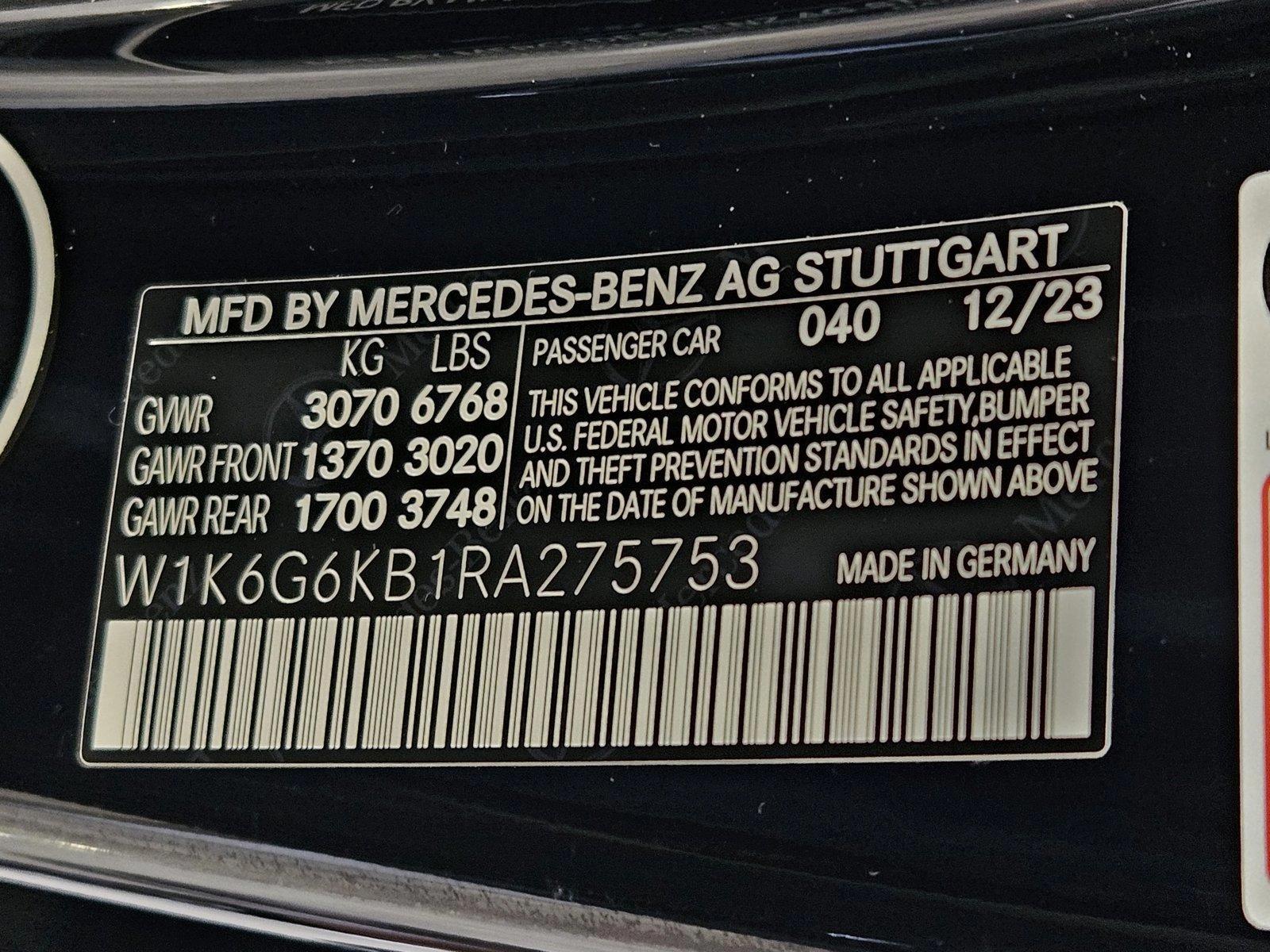 2024 Mercedes-Benz S-Class Vehicle Photo in Pembroke Pines , FL 33027