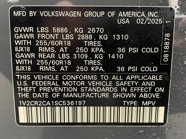 2025 Volkswagen Atlas Vehicle Photo in Appleton, WI 54913