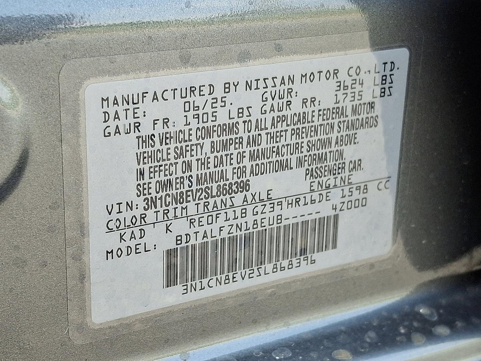 2025 Nissan Versa Vehicle Photo in Mechanicsburg, PA 17050-2306