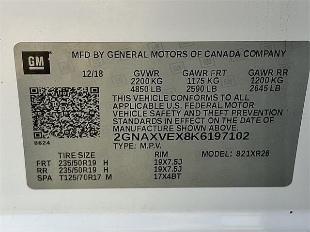 2019 Chevrolet Equinox Vehicle Photo in BERLIN, MD 21811-1121