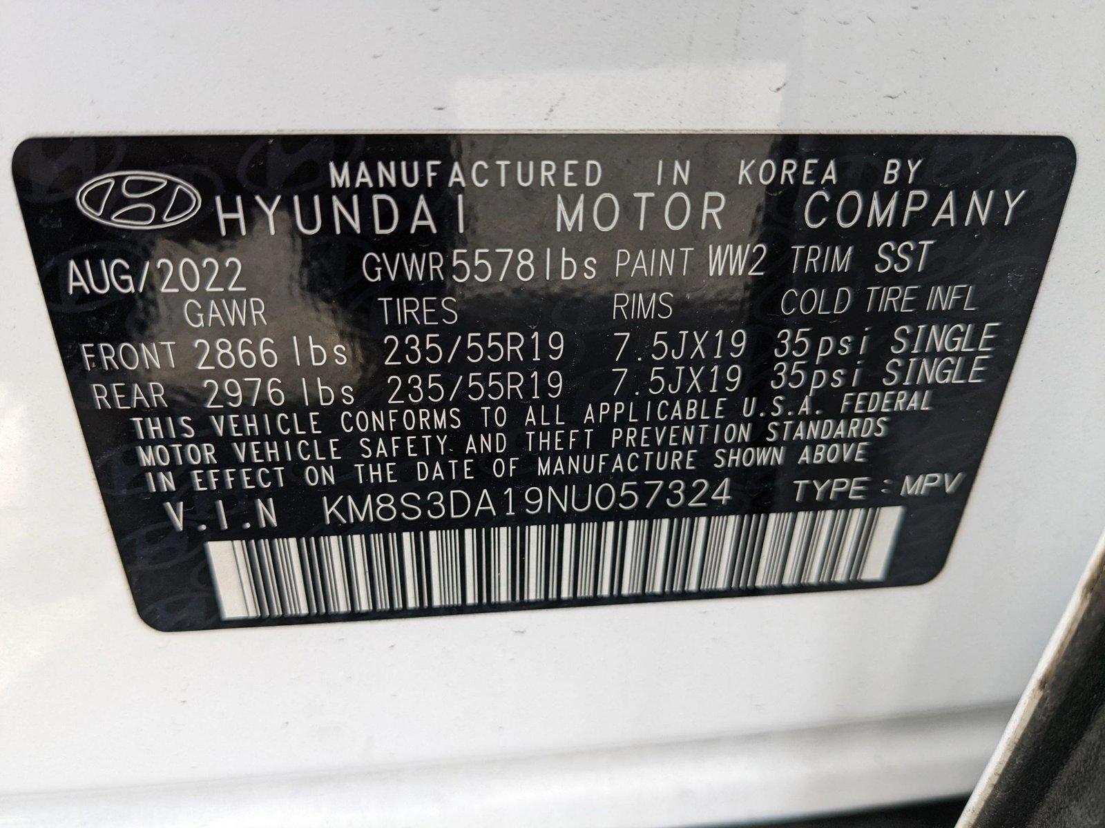 2022 Hyundai SANTA FE Hybrid Vehicle Photo in Orlando, FL 32811