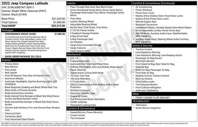 2022 Jeep Compass Vehicle Photo in DANBURY, CT 06810-5034
