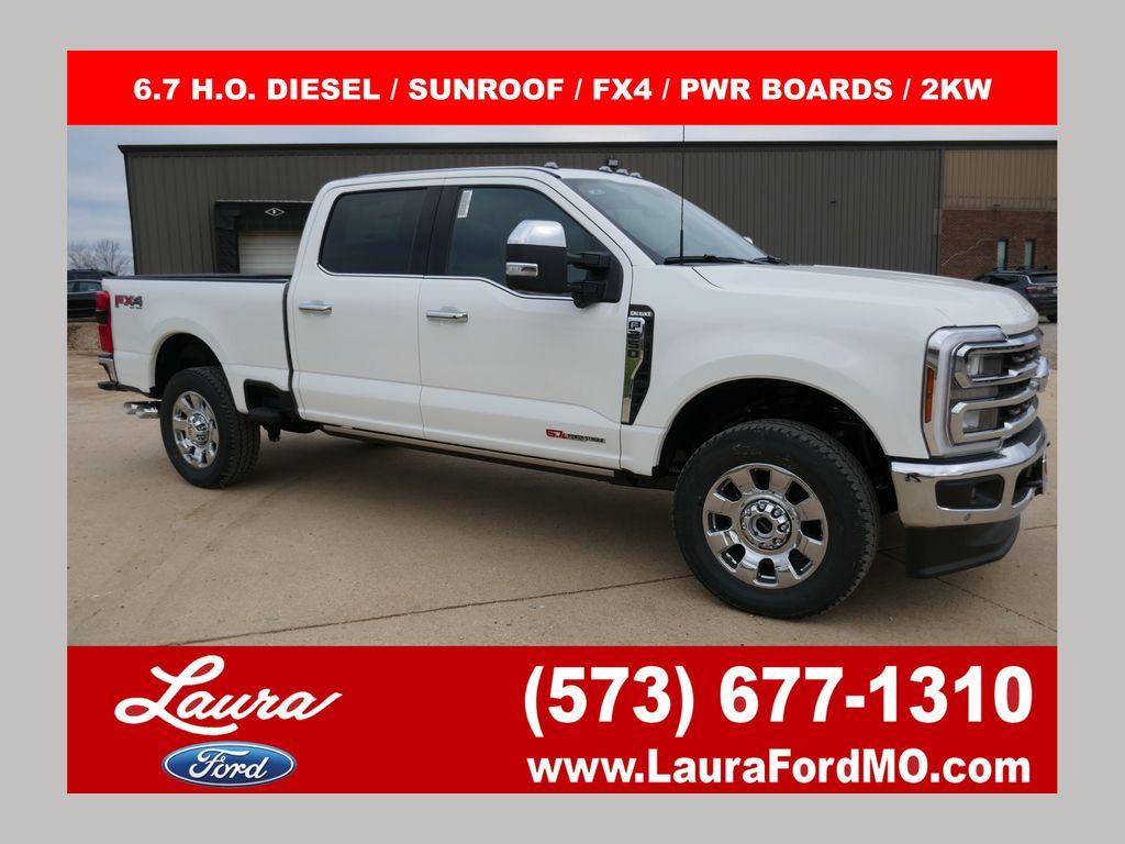 Star White Metallic Tri Coat 2026 Ford F-250 Super Duty King Ranch Crew Cab 4WD Pickup Truck Four-Wheel Drive Automatic