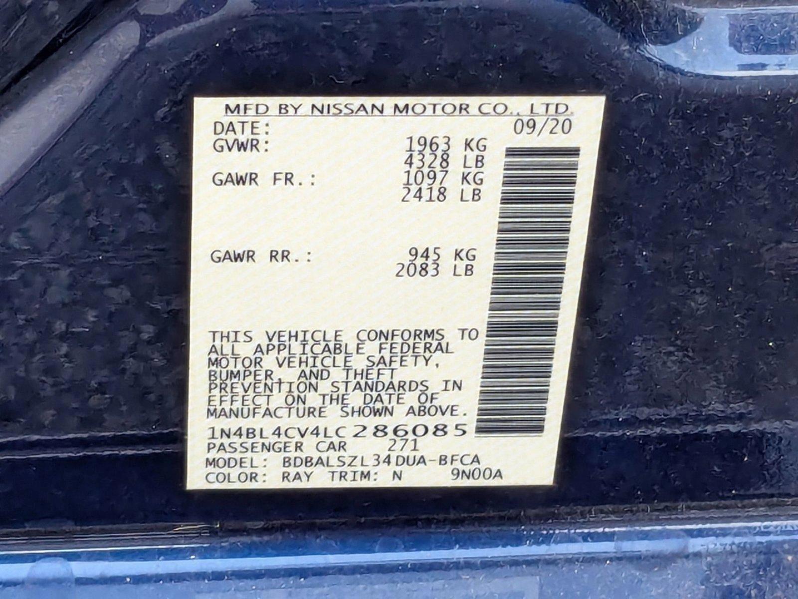 2020 Nissan Altima Vehicle Photo in St. Petersburg, FL 33713