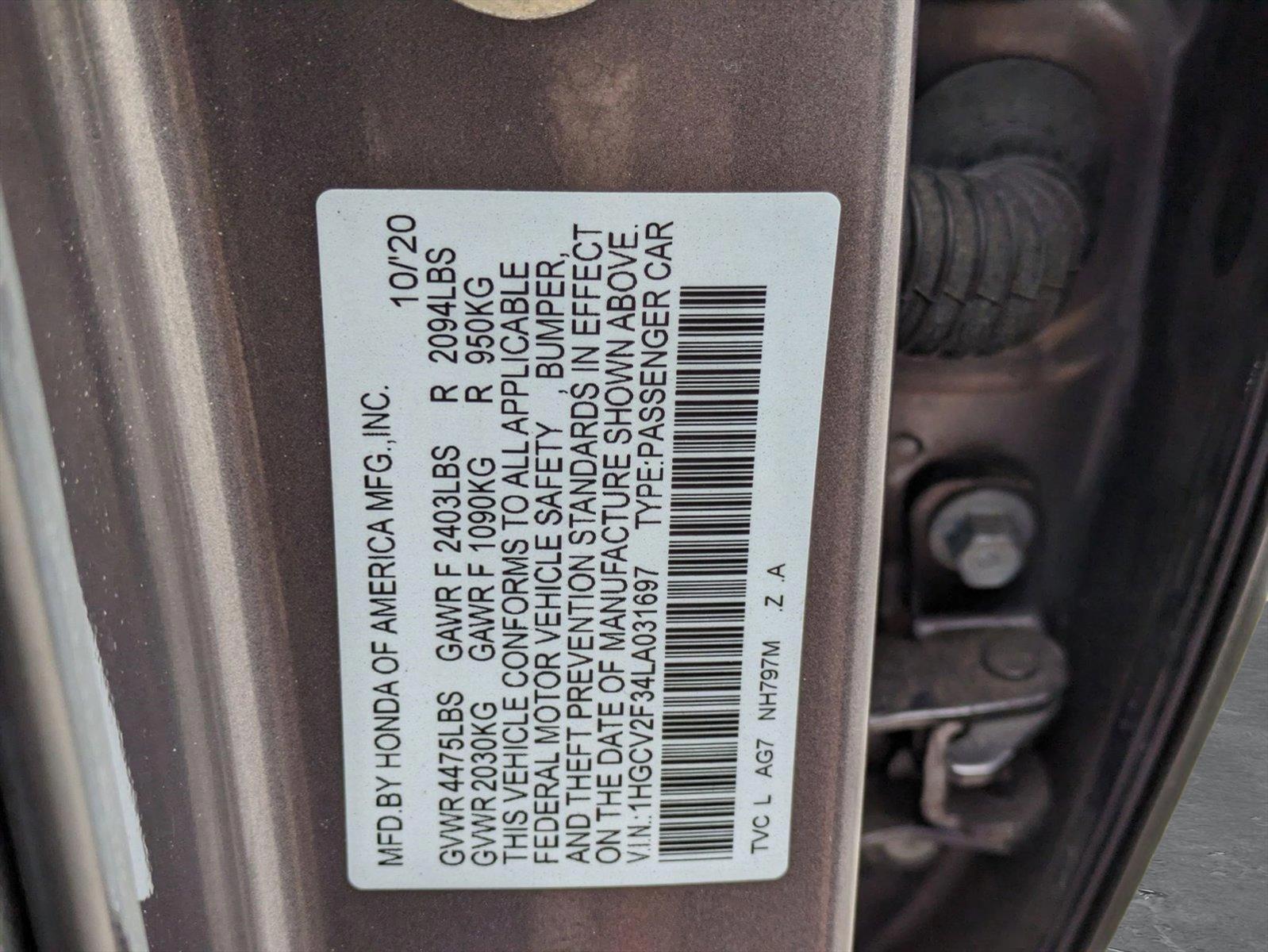 2020 Honda Accord Sedan Vehicle Photo in ORLANDO, FL 32812-3021
