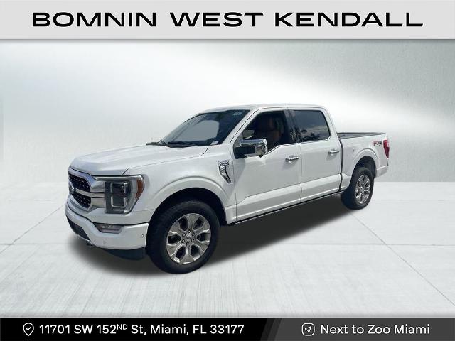 Used 2021 Ford F-150 Platinum with VIN 1FTFW1E82MFC85218 for sale in Miami, FL