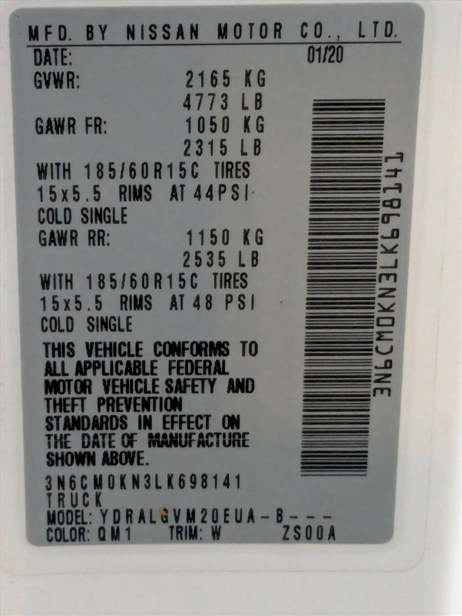 2020 Nissan NV200 Compact Cargo Vehicle Photo in PEMBROKE PINES, FL 33024-6534