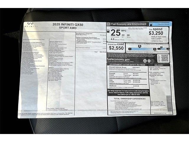 2025 INFINITI QX50 Vehicle Photo in San Antonio, TX 78230