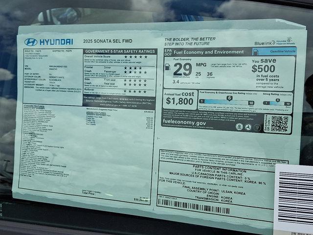 2025 Hyundai SONATA Vehicle Photo in Philadelphia, PA 19116