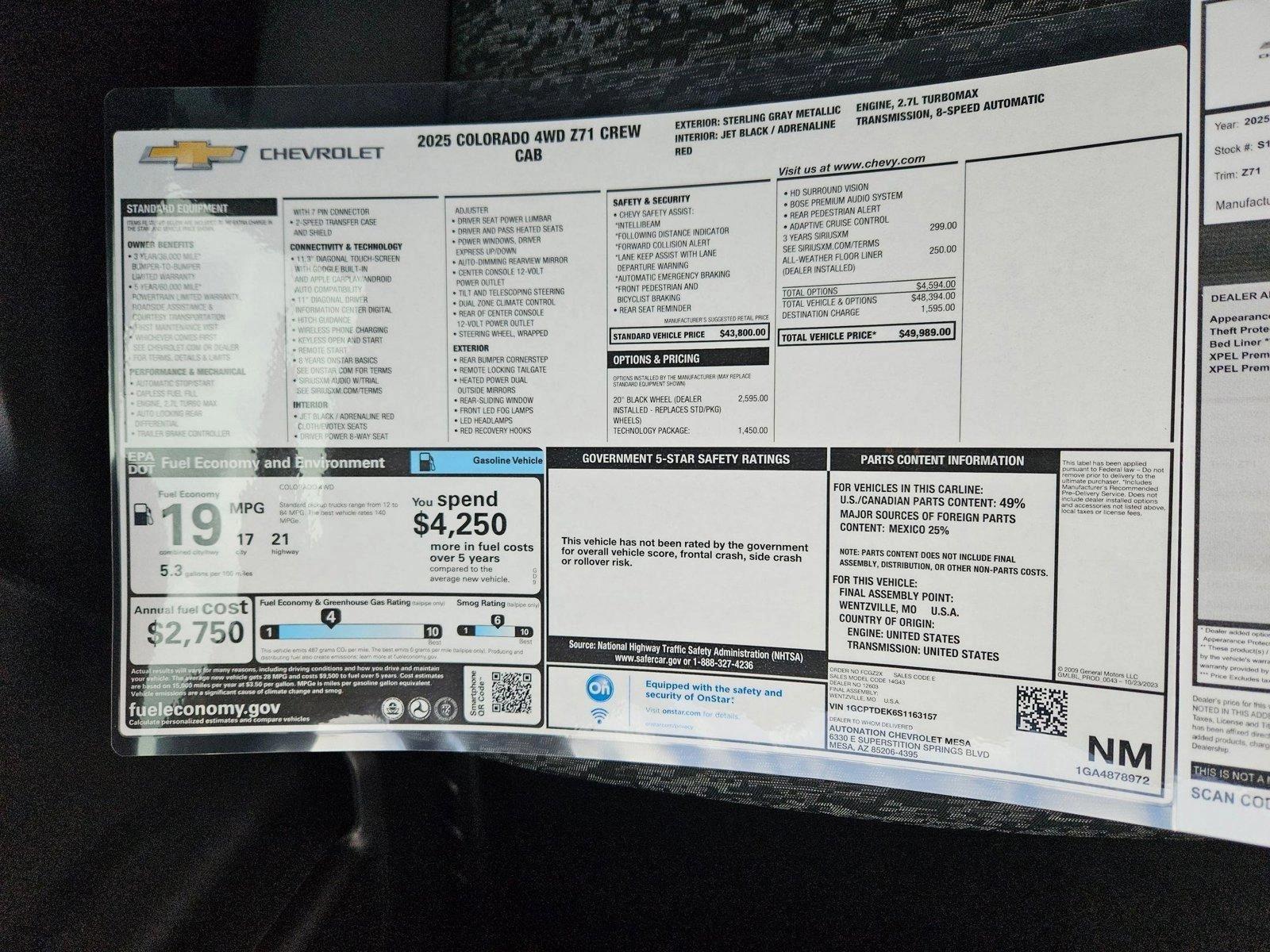 2025 Chevrolet Colorado Vehicle Photo in MESA, AZ 85206-4395