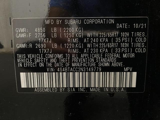 2022 Subaru Outback Vehicle Photo in Appleton, WI 54913