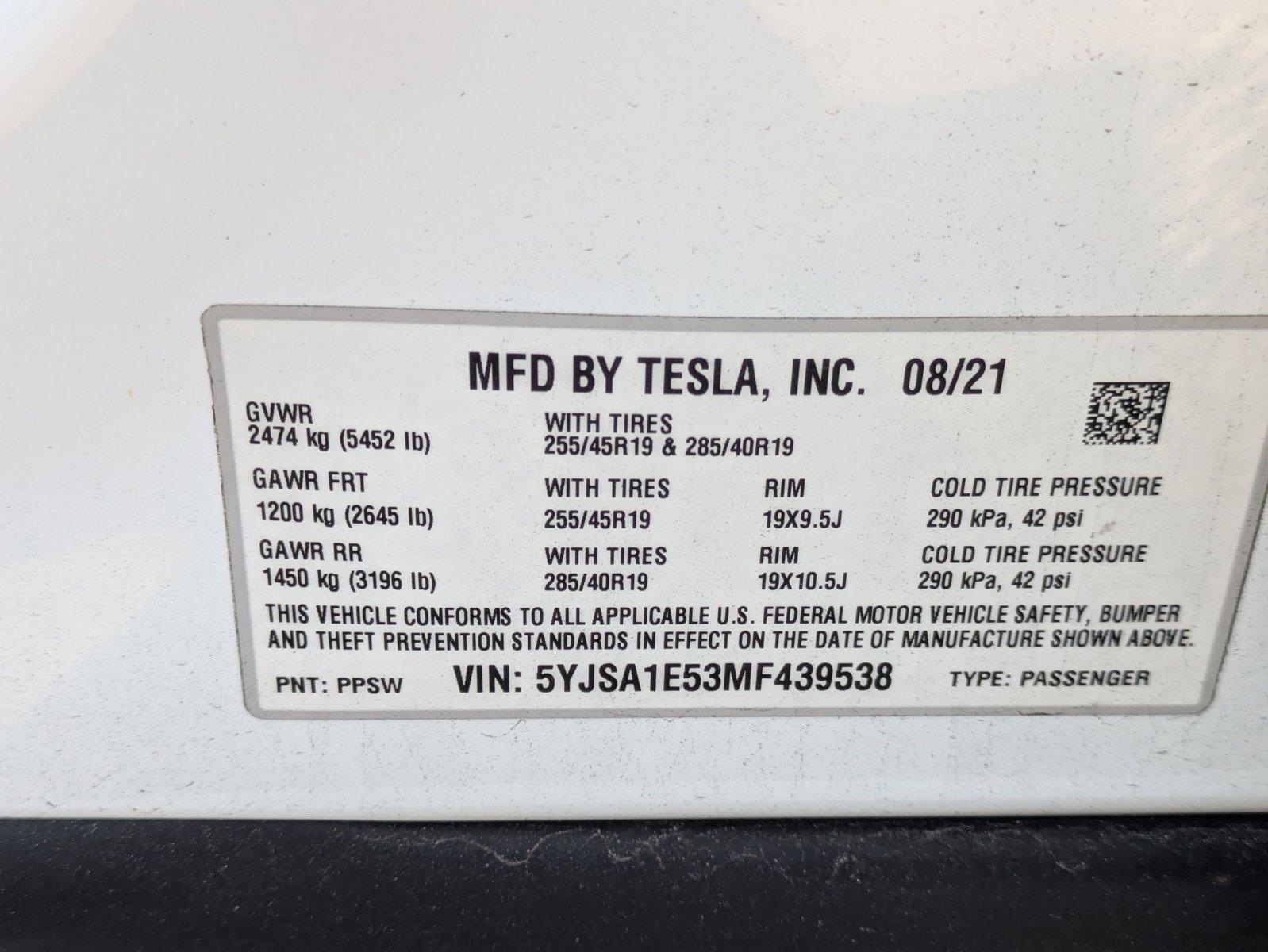 2021 Tesla Model S Vehicle Photo in WEST PALM BEACH, FL 33407-3296
