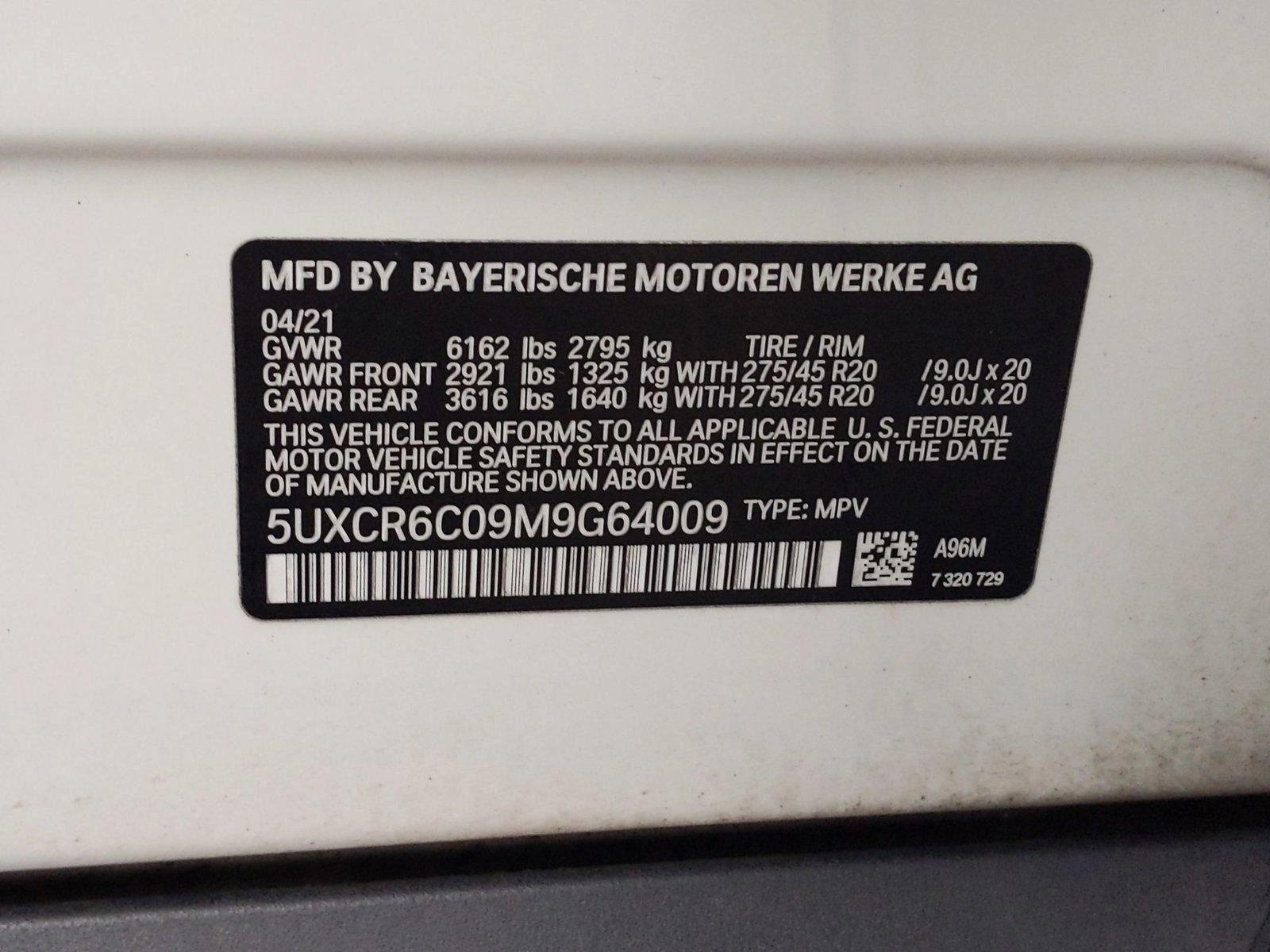 2021 BMW X5 xDrive40i Vehicle Photo in Bel Air, MD 21014
