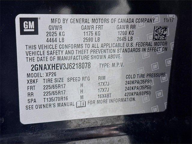 2018 Chevrolet Equinox Vehicle Photo in PUYALLUP, WA 98371-4149