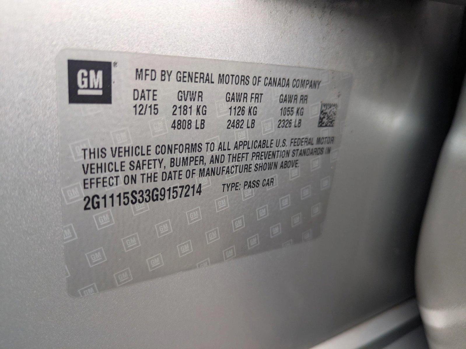 2016 Chevrolet Impala Vehicle Photo in LAUREL, MD 20707-4697