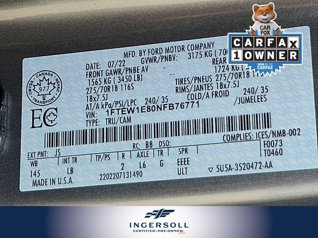 2022 Ford F-150 Vehicle Photo in WATERTOWN, CT 06795-3318