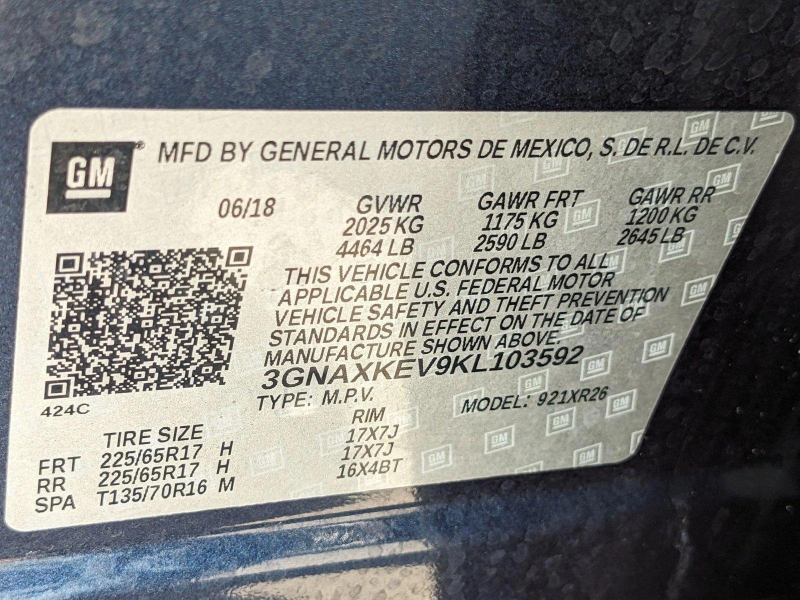 2019 Chevrolet Equinox Vehicle Photo in MIAMI, FL 33172-3015