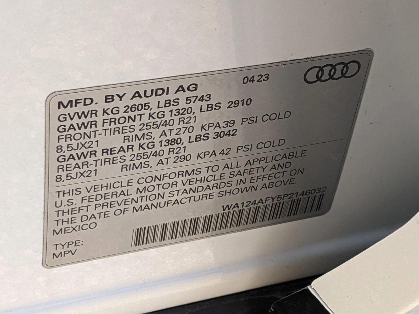 2023 Audi SQ5 Sportback Vehicle Photo in TIMONIUM, MD 21093-2300