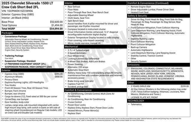 2025 Chevrolet Silverado 1500 Vehicle Photo in BROCKTON, MA 02301-7113