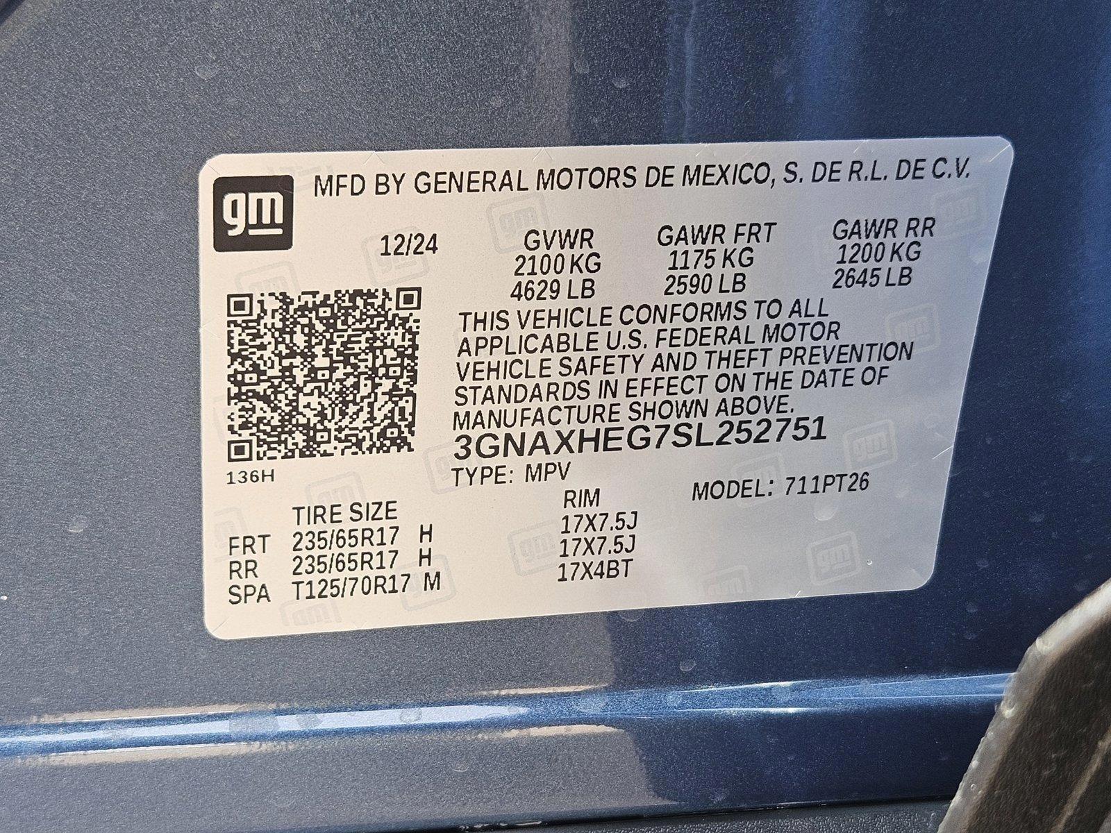 2025 Chevrolet Equinox Vehicle Photo in WACO, TX 76710-2592