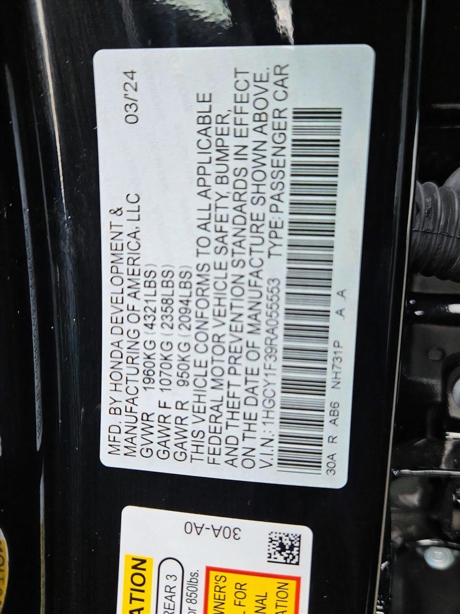 2024 Honda Accord Sedan Vehicle Photo in Clearwater, FL 33764