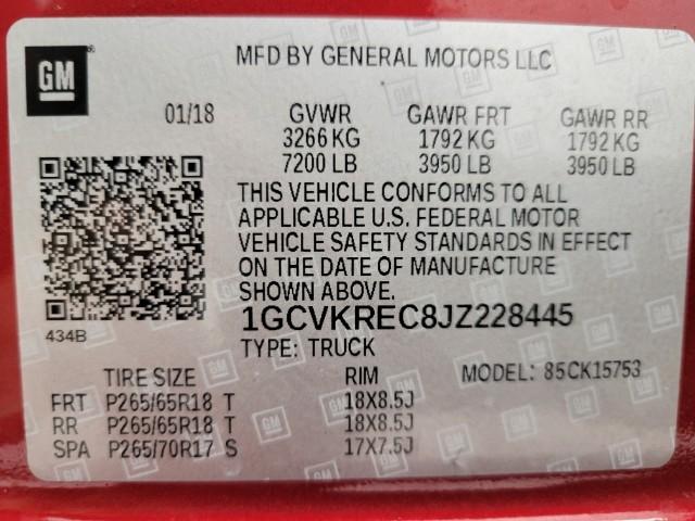 2018 Chevrolet Silverado 1500 Vehicle Photo in MANITOWOC, WI 54220-5838