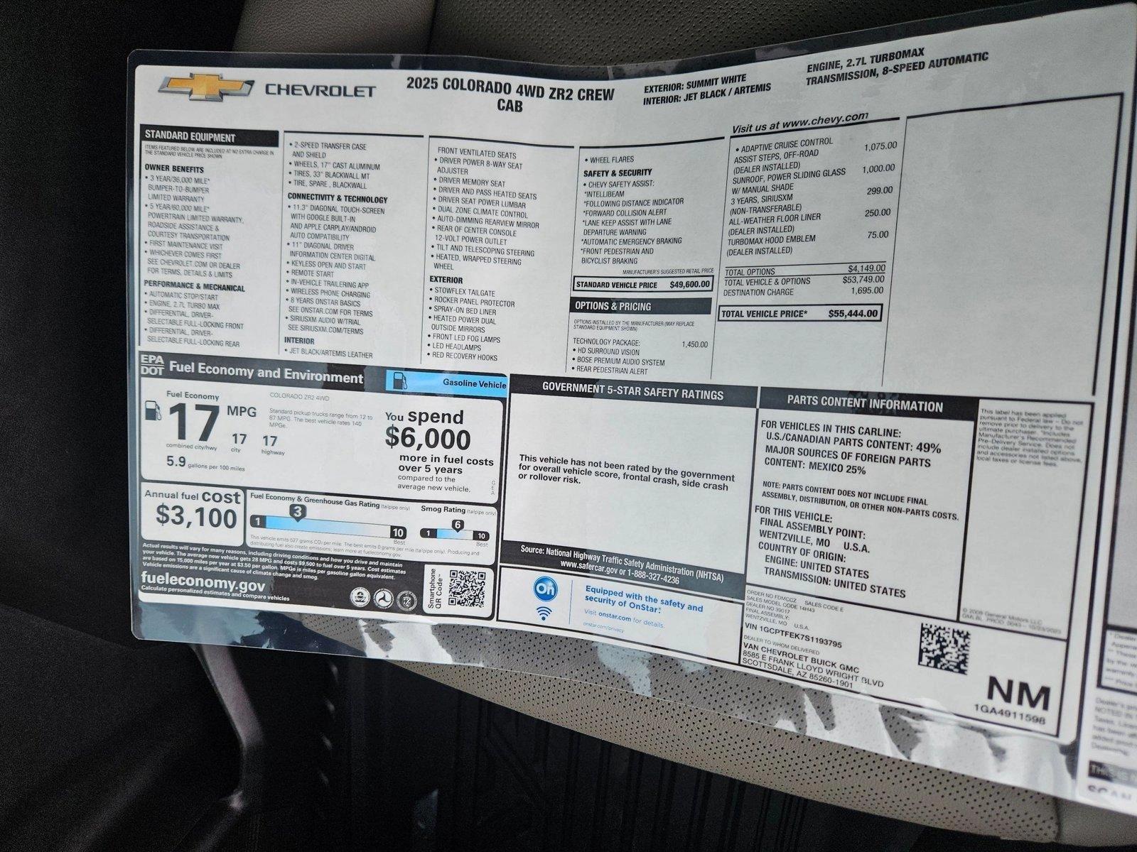 2025 Chevrolet Colorado Vehicle Photo in GILBERT, AZ 85297-0446