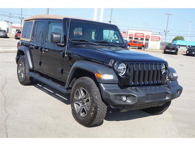 Used 2020 Jeep Wrangler Unlimited Black and Tan with VIN 1C4HJXDNXLW184640 for sale in Alcoa, TN