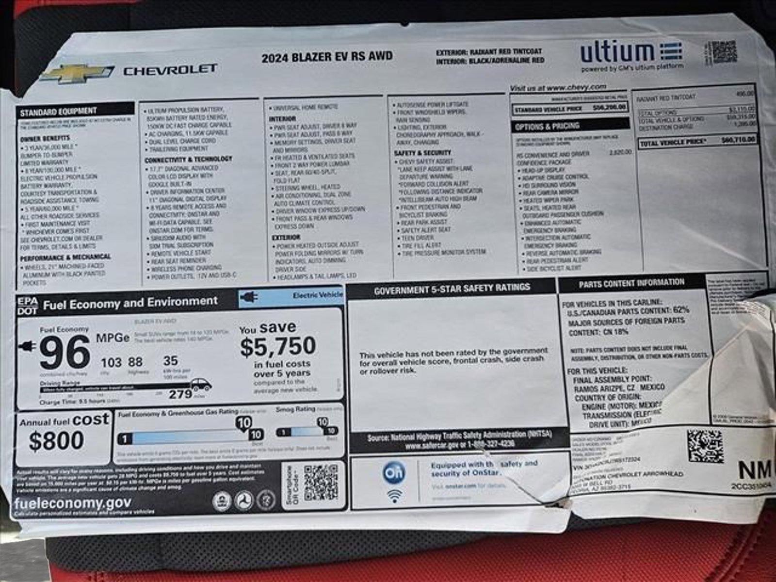 2024 Chevrolet Blazer EV Vehicle Photo in PEORIA, AZ 85382-3715