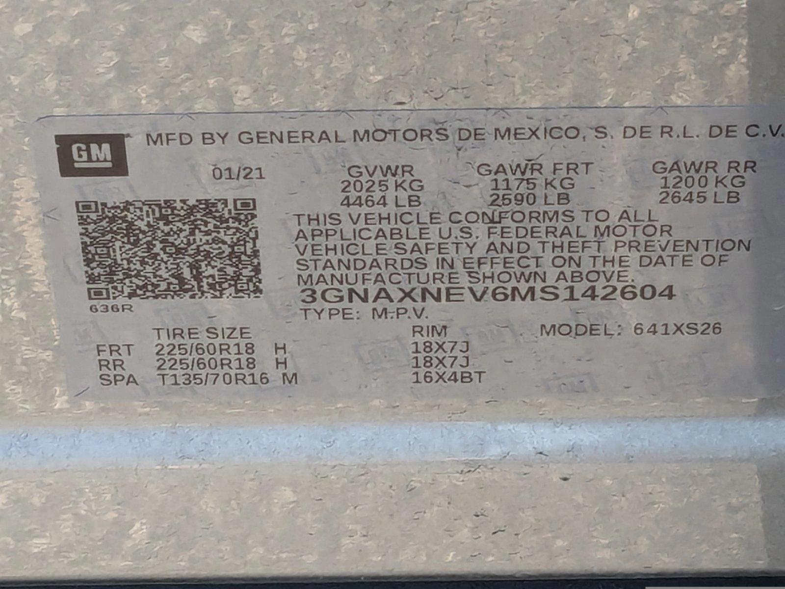 2021 Chevrolet Equinox Vehicle Photo in St. Petersburg, FL 33713