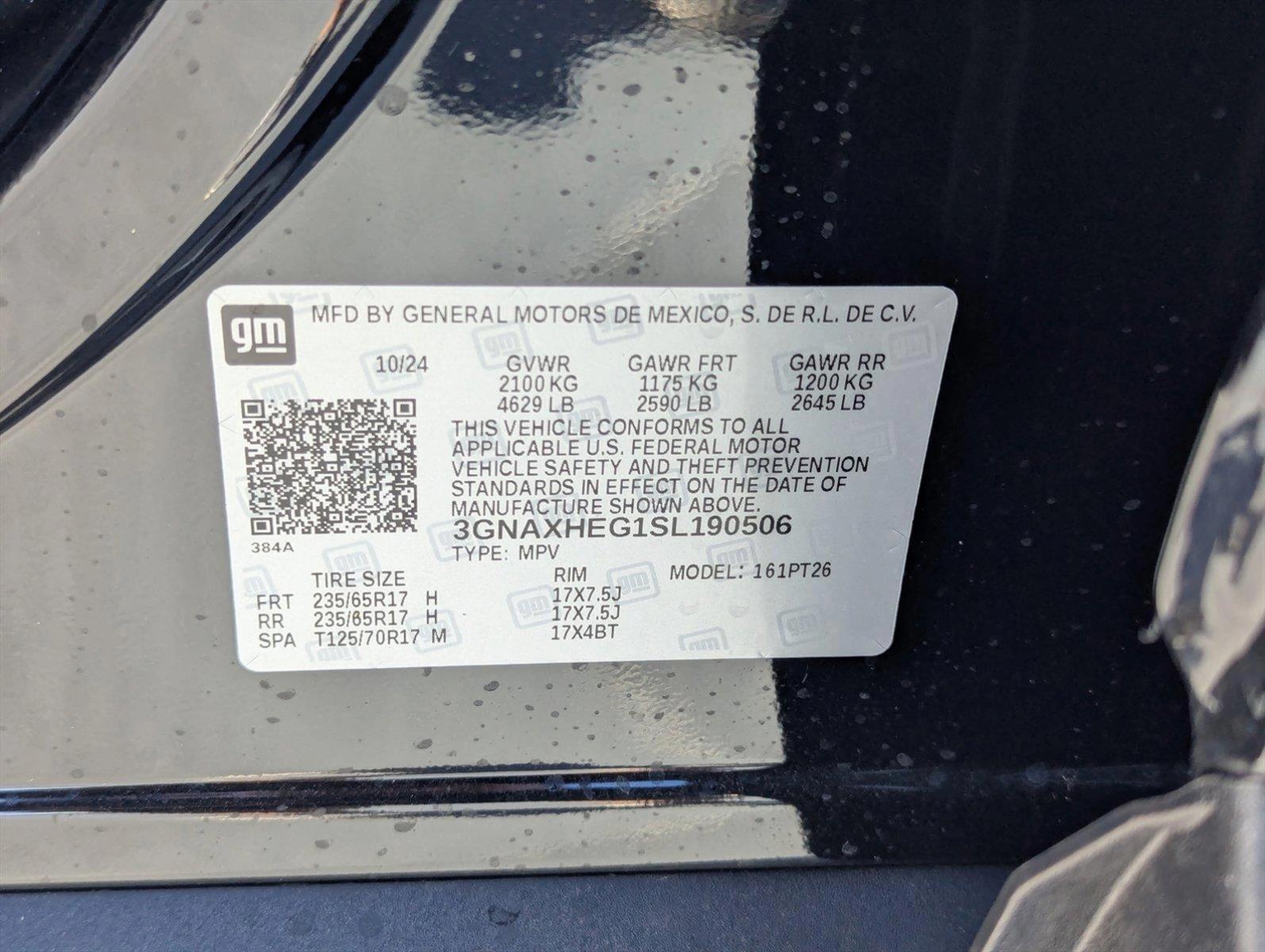 2025 Chevrolet Equinox Vehicle Photo in PEMBROKE PINES, FL 33024-6534