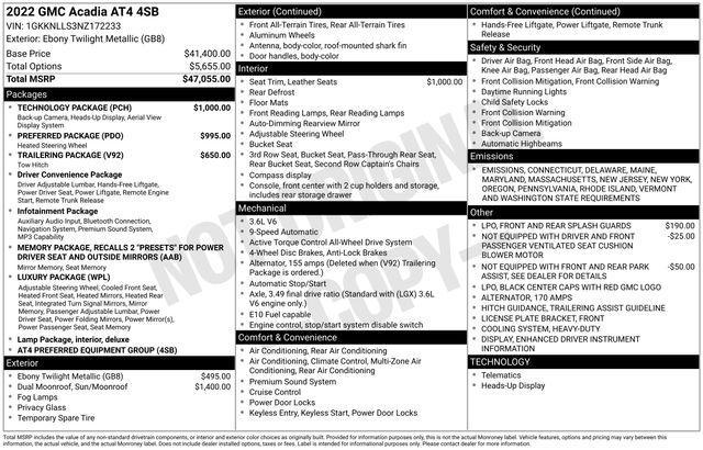 2022 GMC Acadia Vehicle Photo in DANBURY, CT 06810-5034