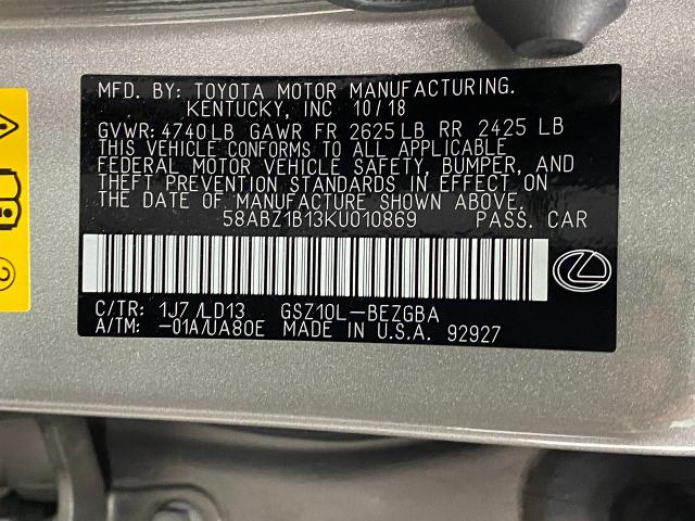 2019 Lexus ES 350 Vehicle Photo in Appleton, WI 54913