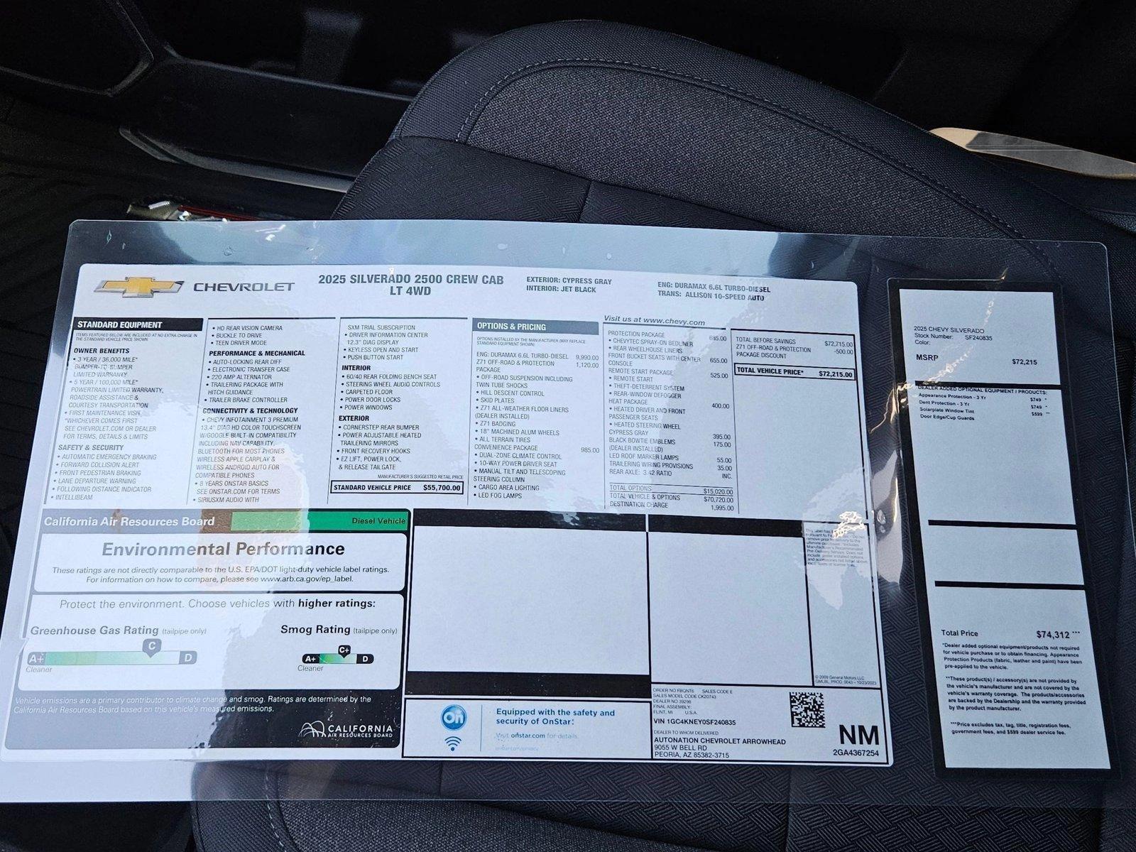2025 Chevrolet Silverado 2500 HD Vehicle Photo in PEORIA, AZ 85382-3715