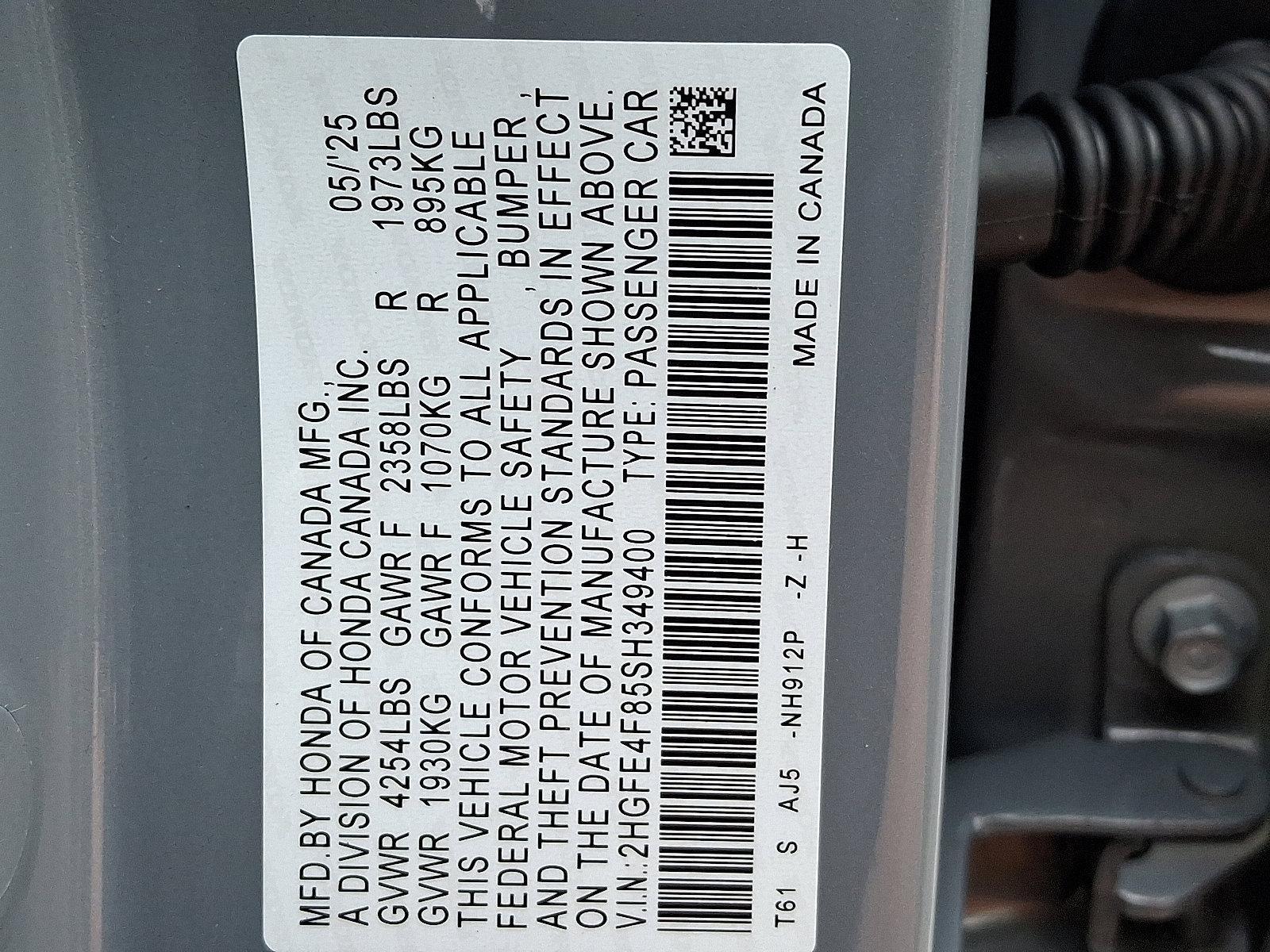 2025 Honda Civic Sedan Hybrid Vehicle Photo in Harrisburg, PA 17111