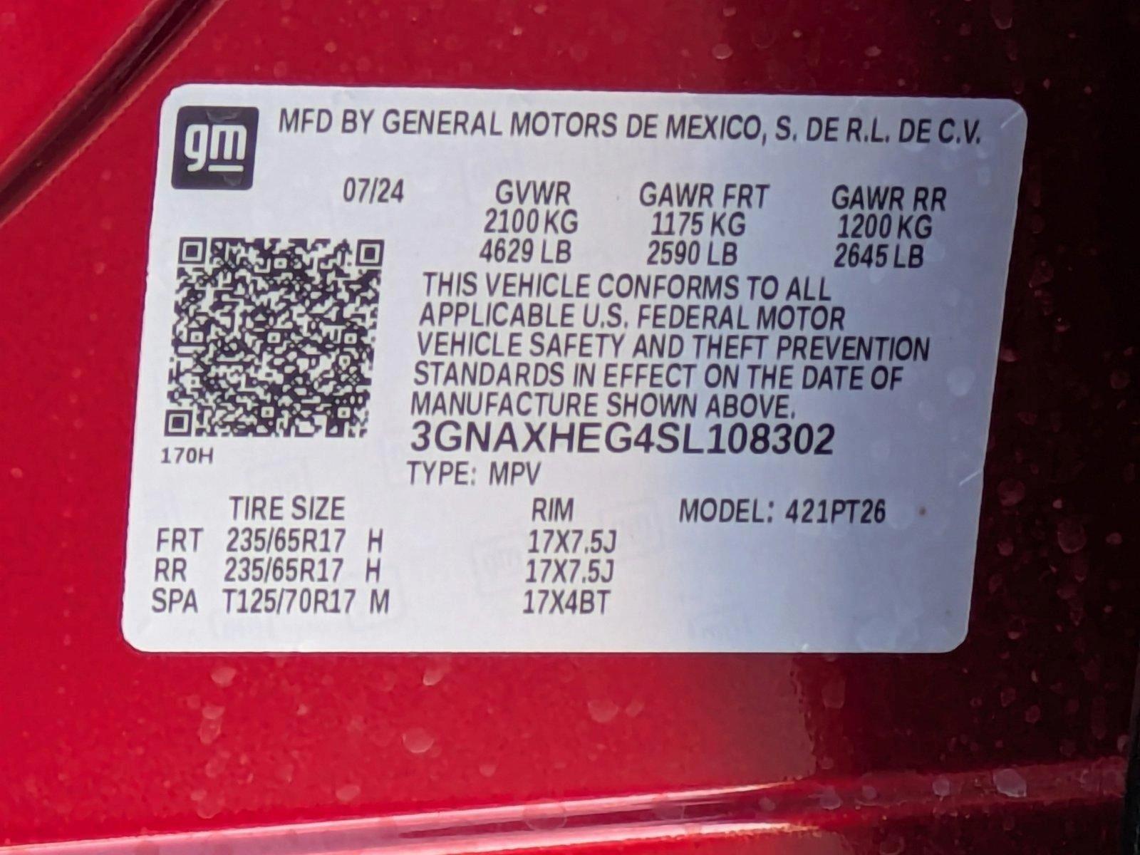 2025 Chevrolet Equinox Vehicle Photo in CLEARWATER, FL 33764-7163