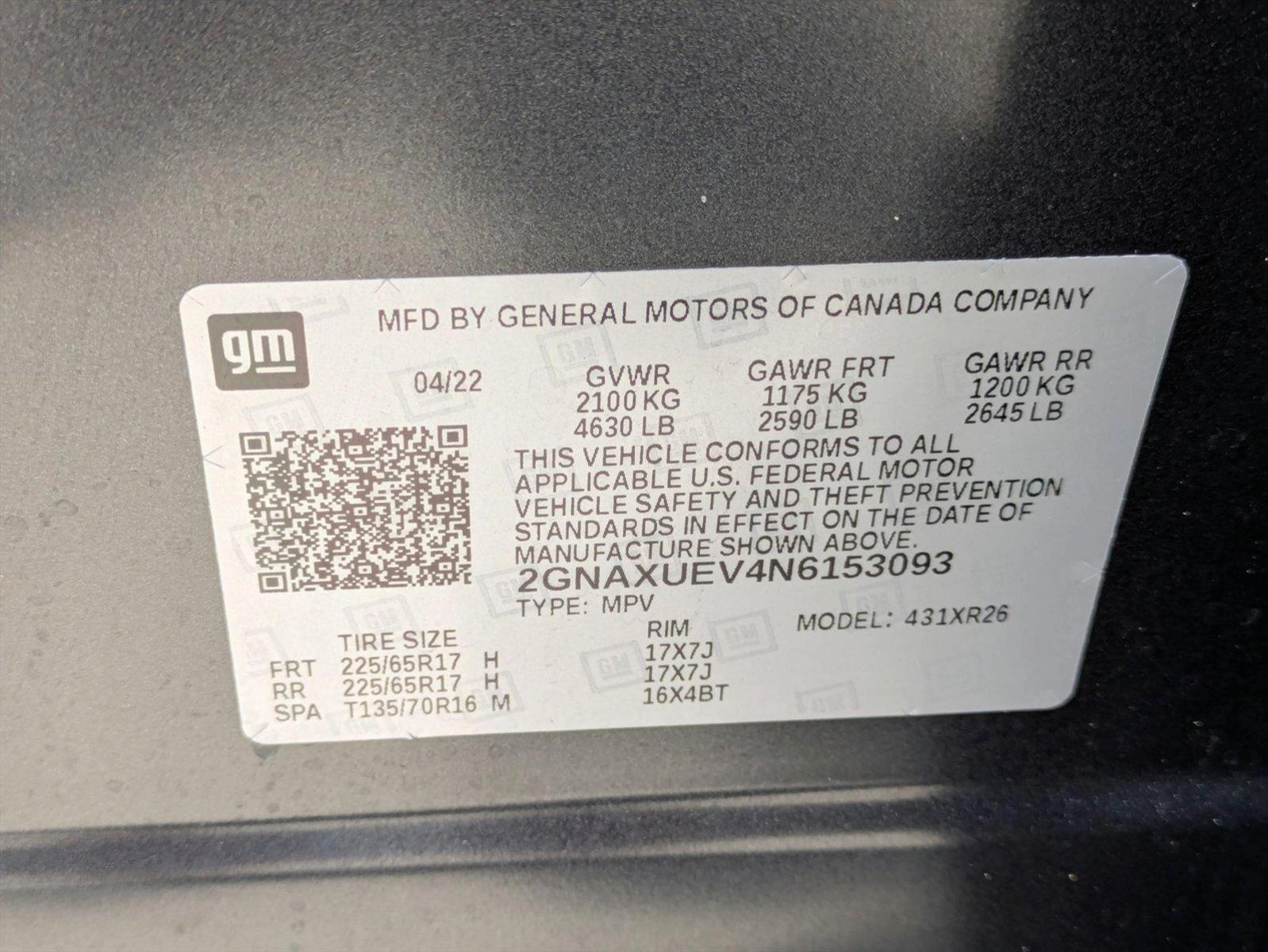 2022 Chevrolet Equinox Vehicle Photo in GREENACRES, FL 33463-3207