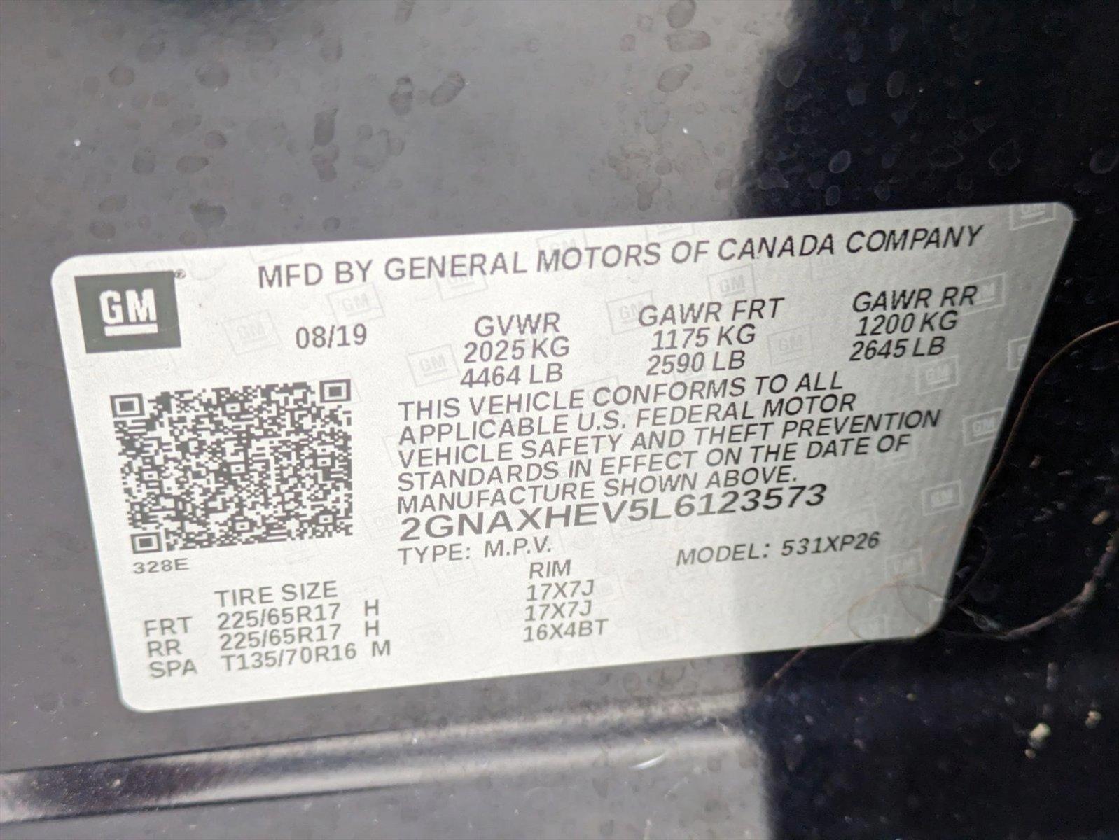 2020 Chevrolet Equinox Vehicle Photo in GREENACRES, FL 33463-3207