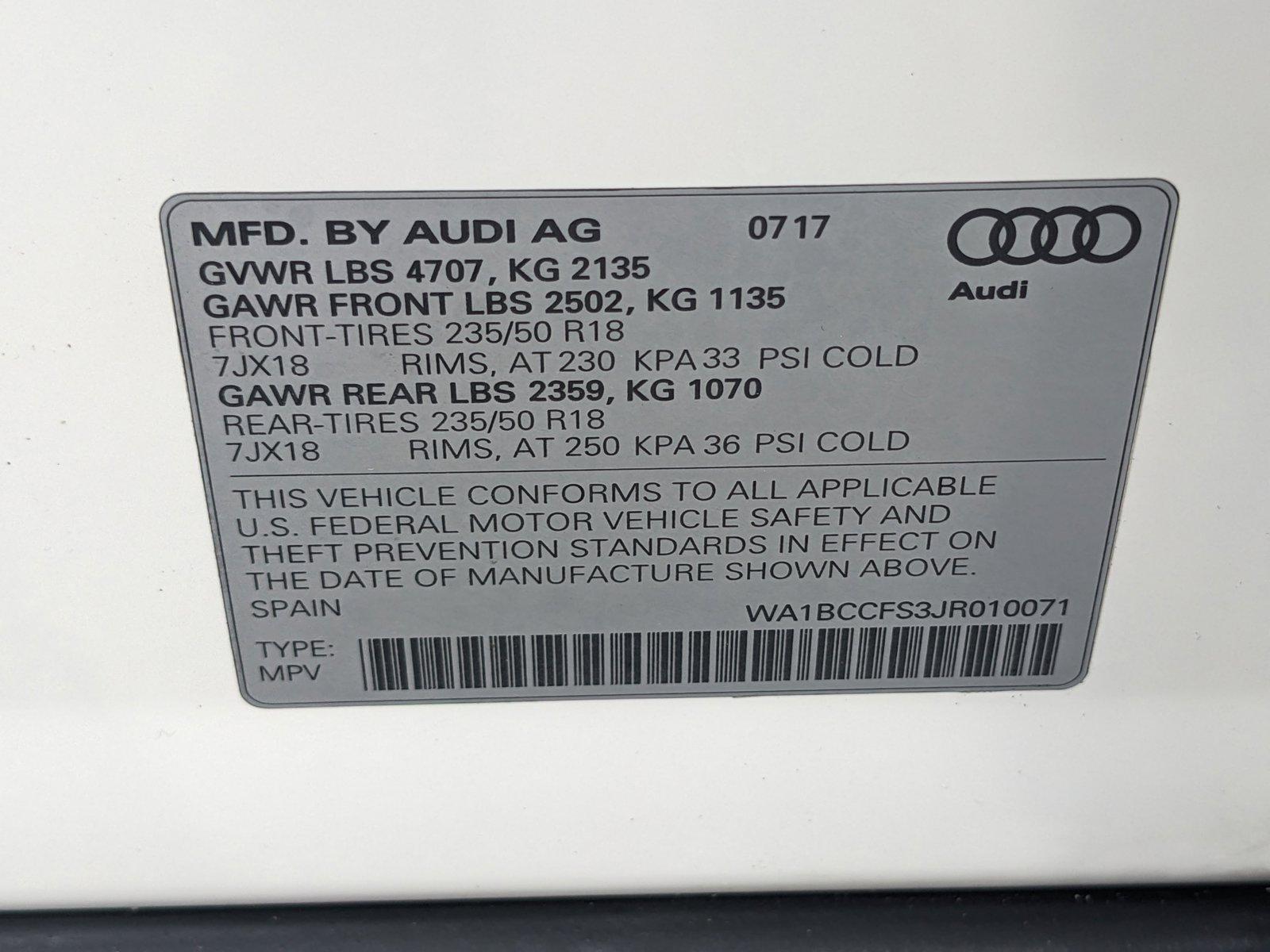 2018 Audi Q3 Vehicle Photo in GREENACRES, FL 33463-3207