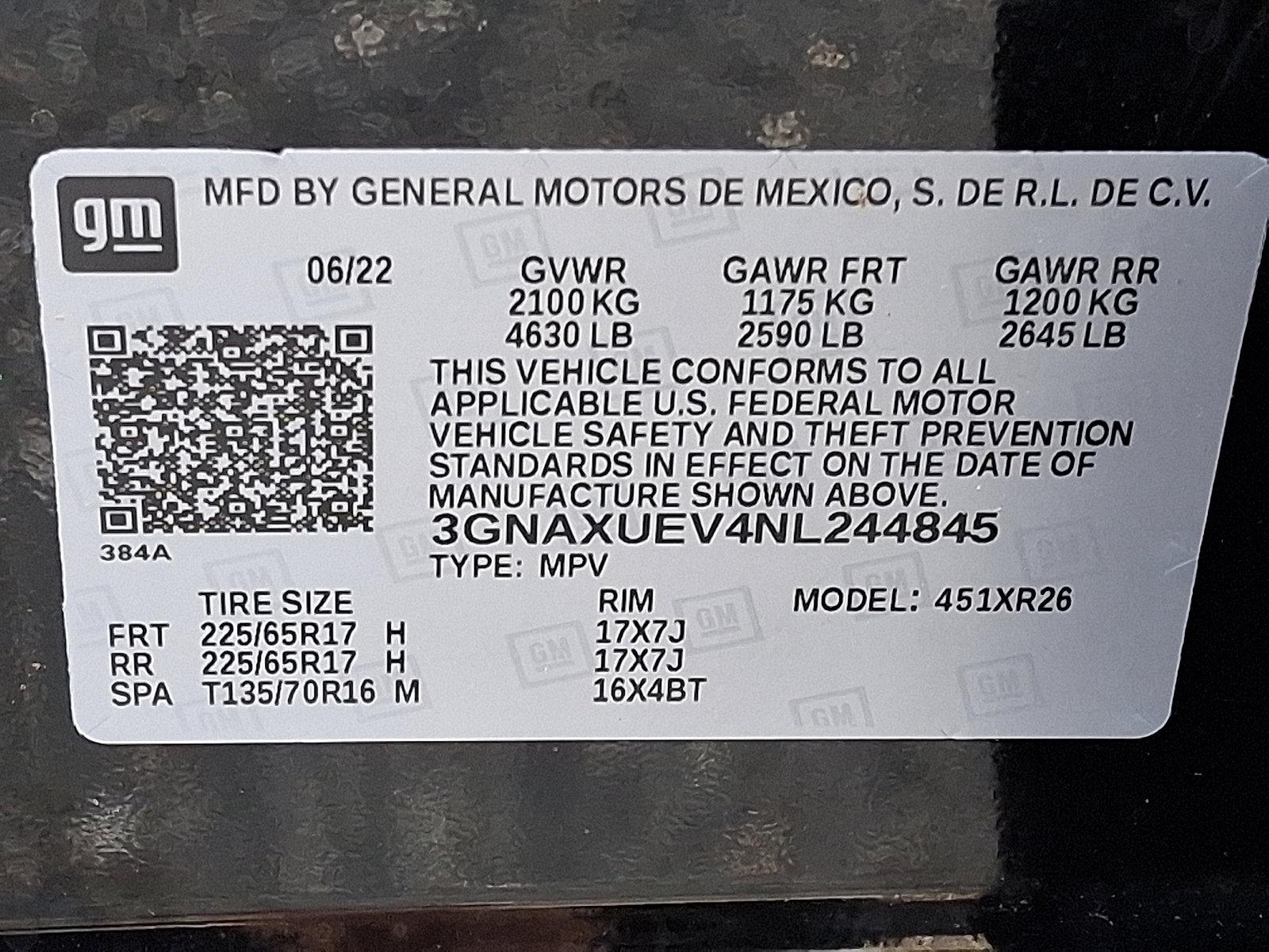 2022 Chevrolet Equinox Vehicle Photo in BETHLEHEM, PA 18017-9401