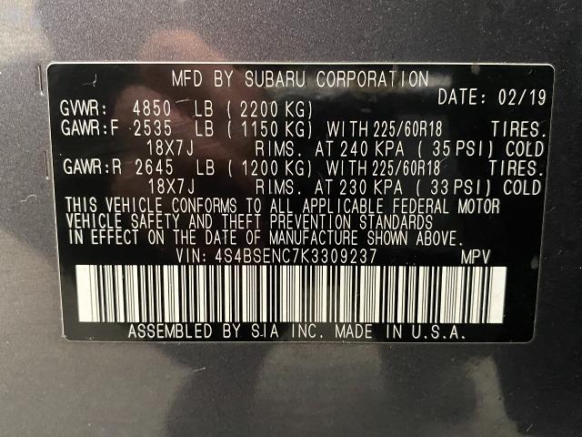 2019 Subaru Outback Vehicle Photo in Appleton, WI 54913