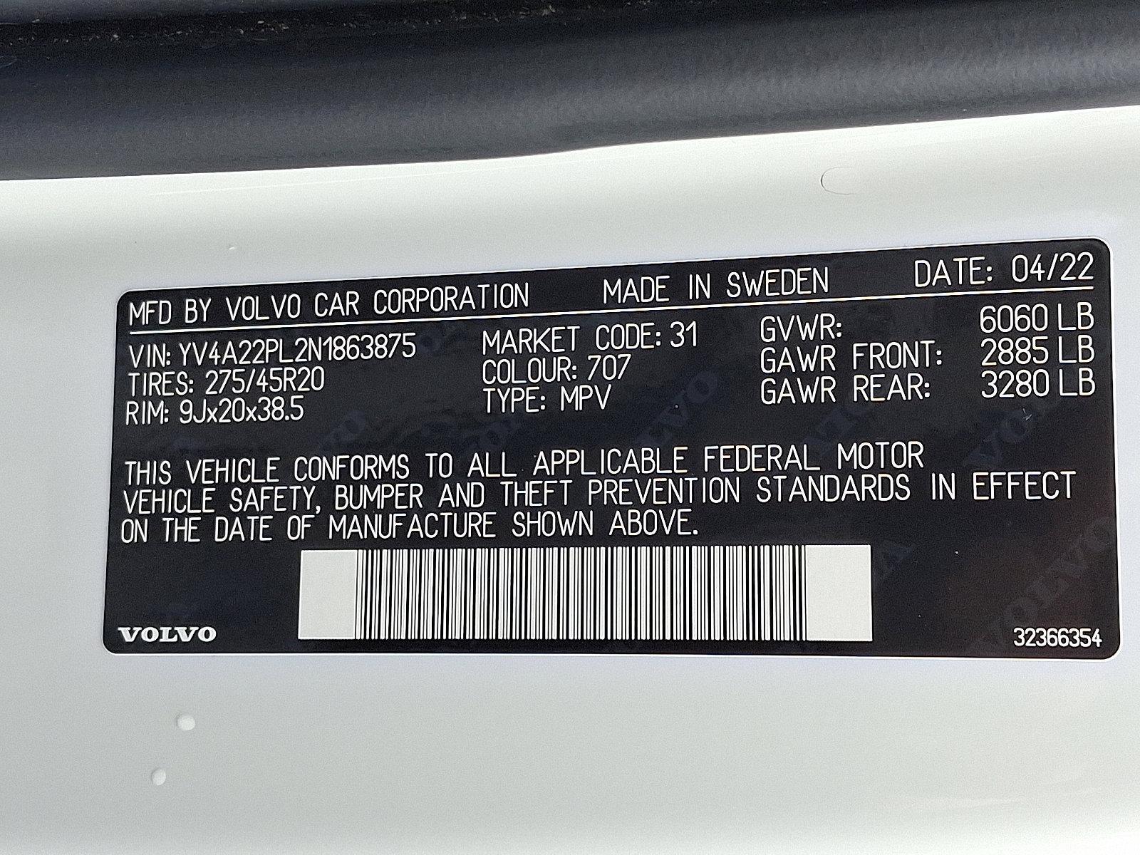 2022 Volvo XC90 Vehicle Photo in Trevose, PA 19053
